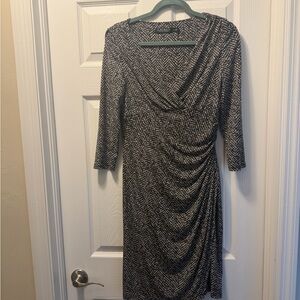 Ralph Lauren Black and White Long Sleeve Dress